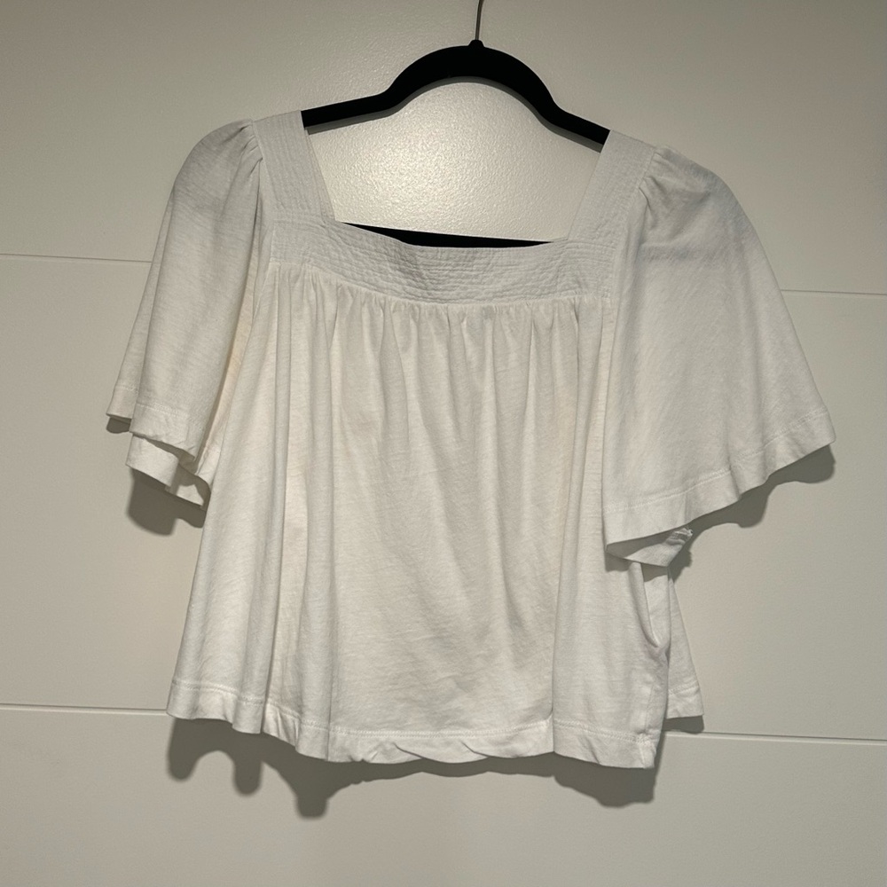 Treasure & Bond White Square Neck Women's Top